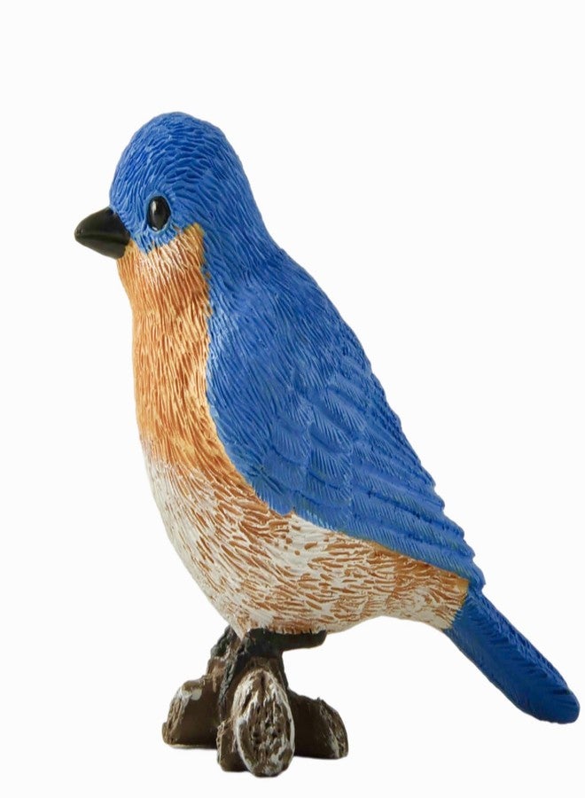 JFSM INC. 3" Bluebird Perched on Branch Figurine - Holiday Stocking Stuffer, Bird Watcher Gifts, Wildlife Decor, Home Office Shelf Decor - Image 1